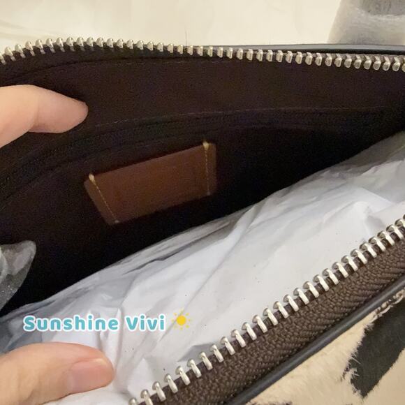 NWT Coach Asher Shoulder Bag With Cow Print CCC85 Cow Printed Haircalf Cow Multi - Picture 6 of 10